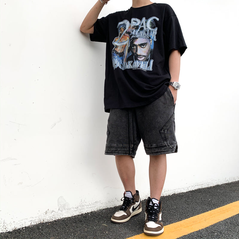 Vintage cotton baggy shorts