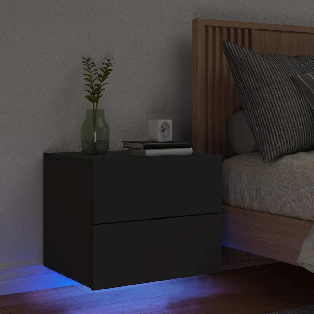 wall-mounted bedside table with LED lights   wall-mounted bedside tables with LED lights