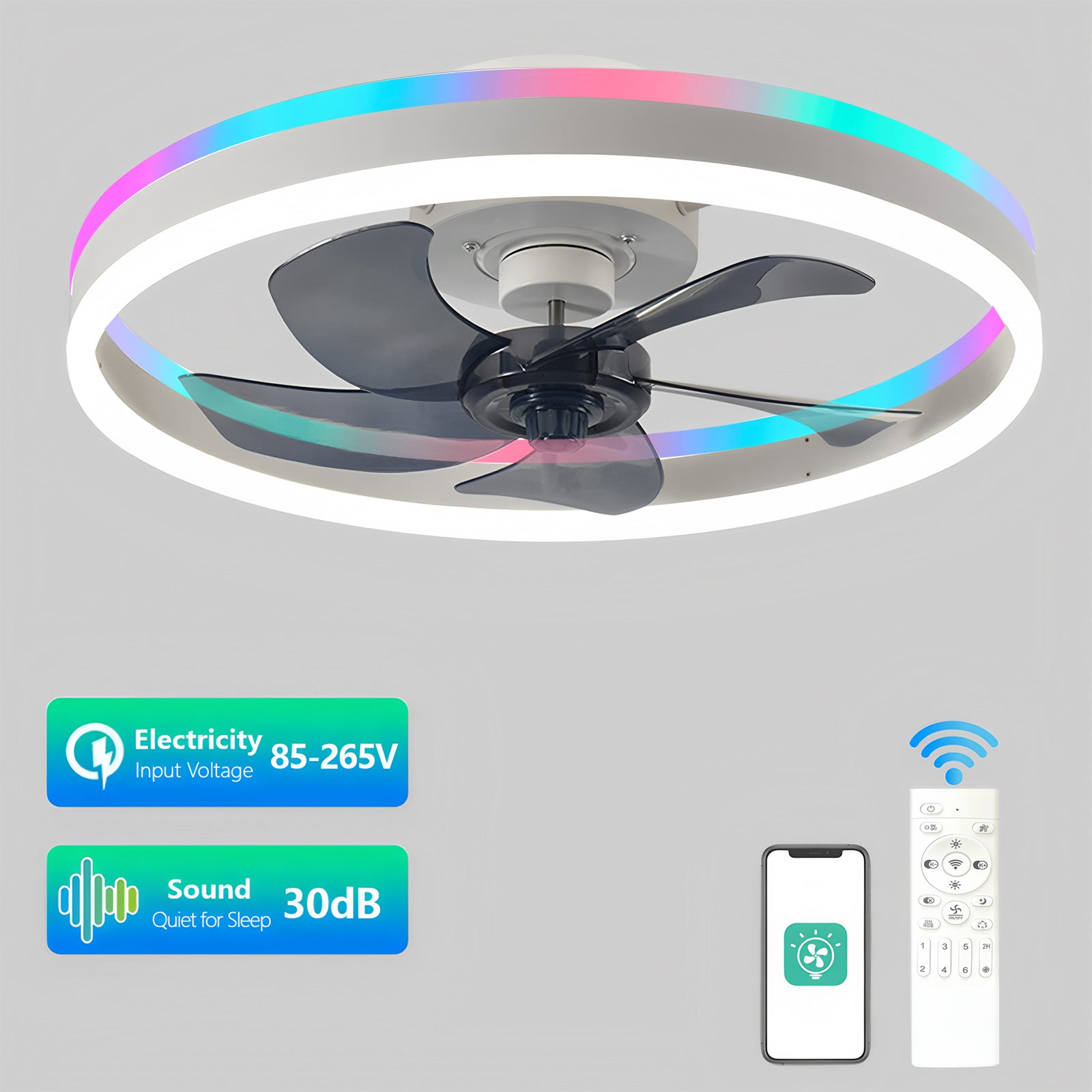 RGB Fan Lights For PCs Remote Control